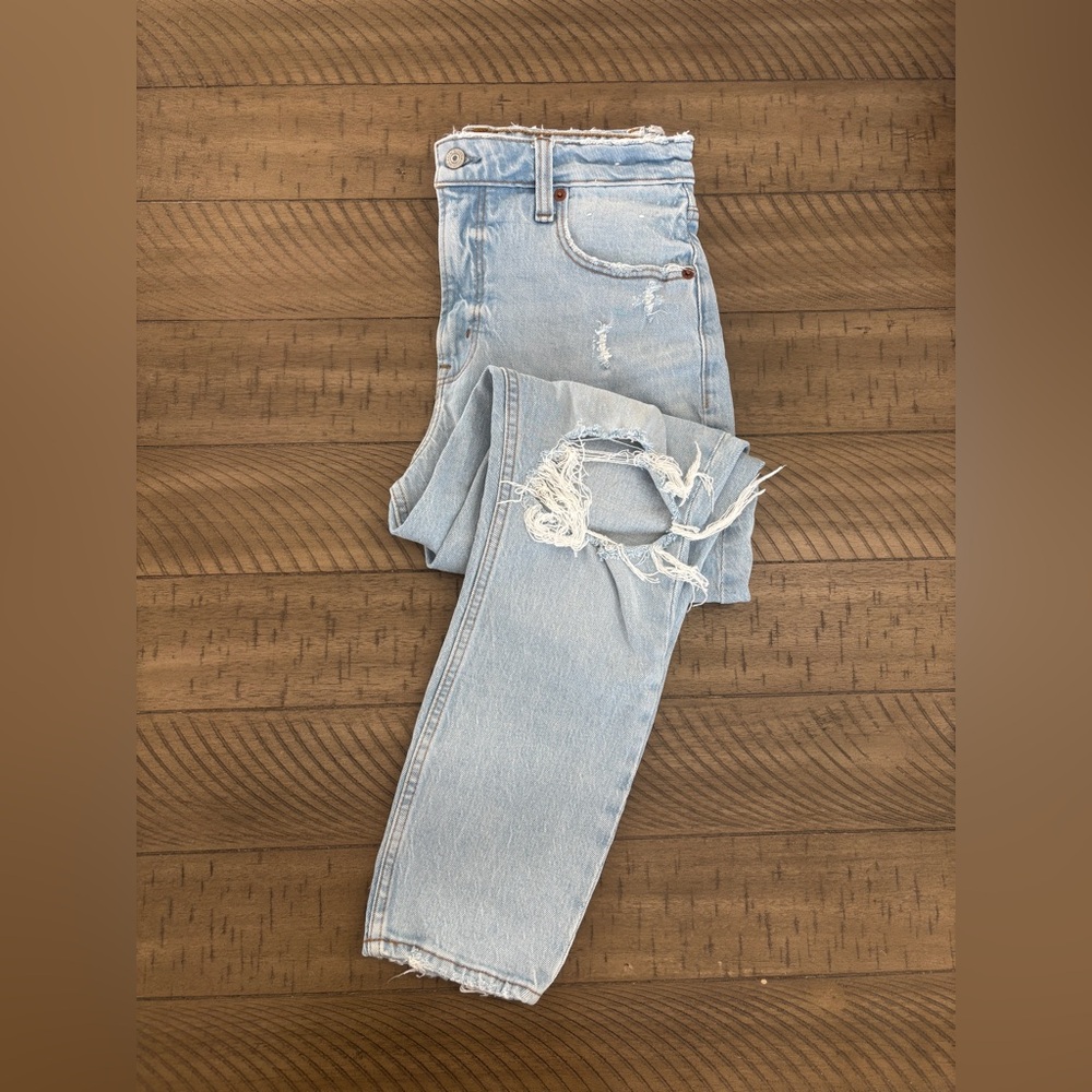Abercrombie & Fitch Light Blue Boyfriend Jeans